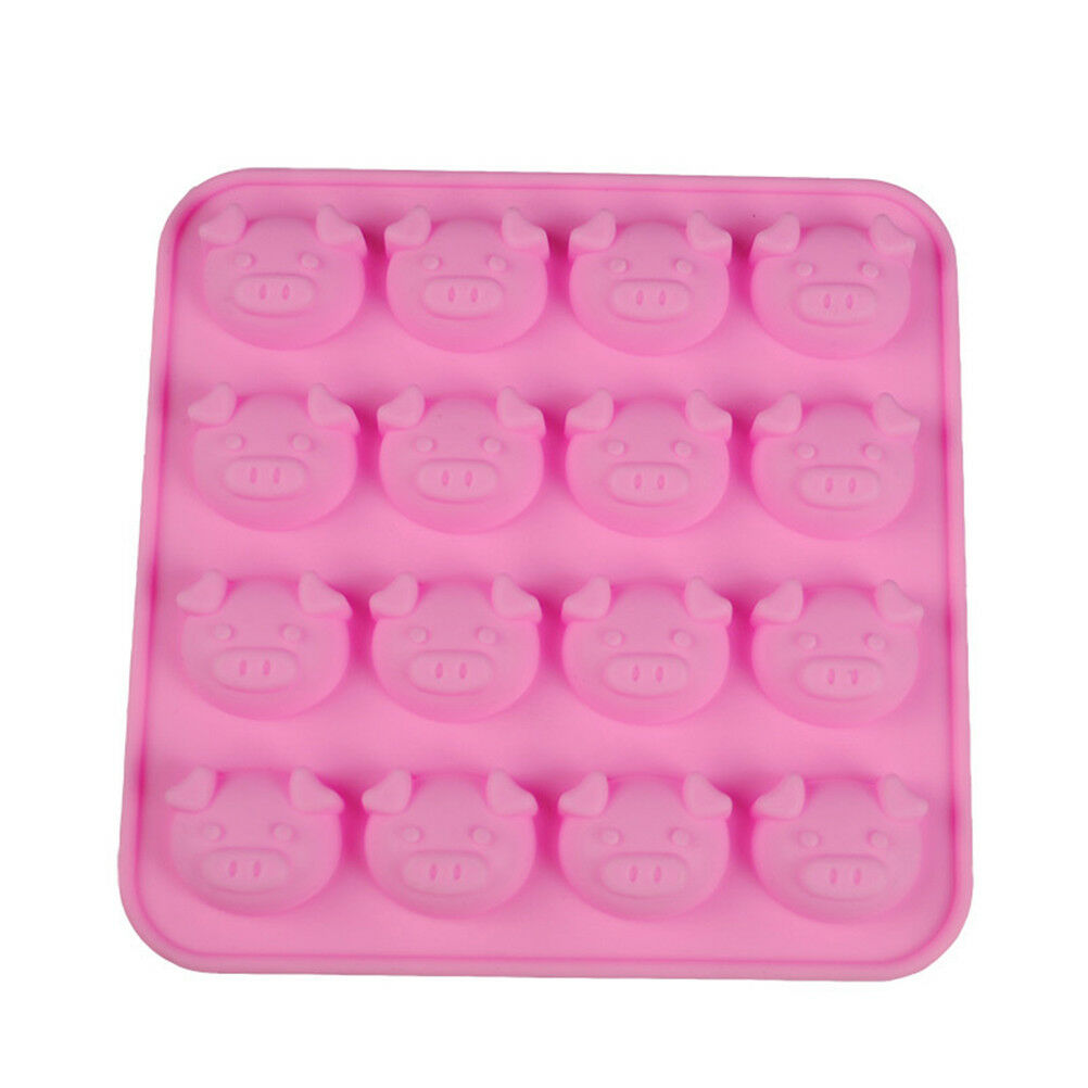 Pig Shape Chocolate Mold Cake Decoration Silicone Jelly Candy Ice Mold JR.l8