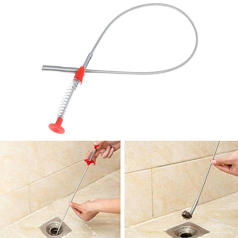 Metal Hand Kitchen Sink Cleaning Hook Sewer Dredging Device Spring Pipe Hair IE