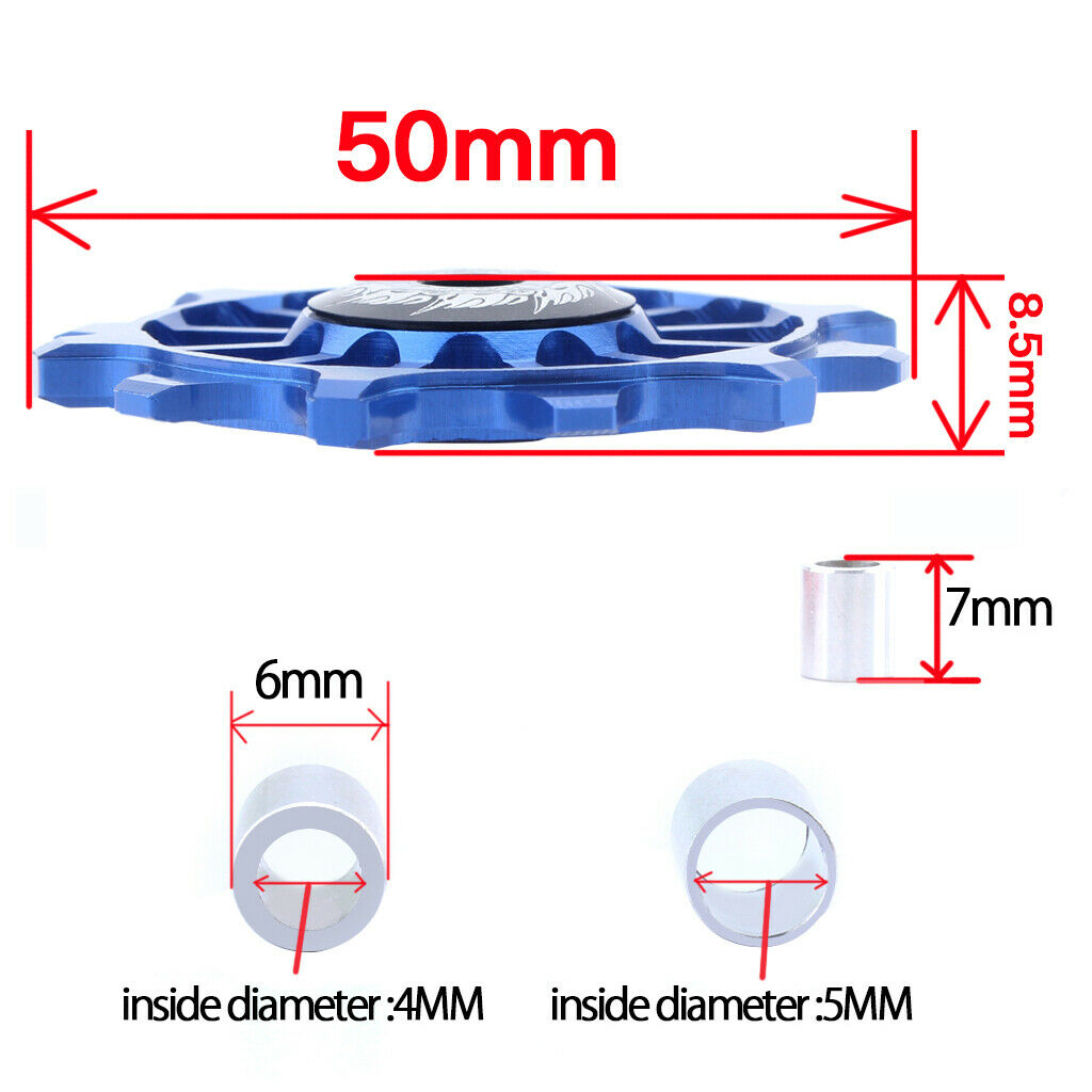 Bike Jockey Wheel Bicycle Rear Derailleur Ceramic Guide Pulley 12T, Blue