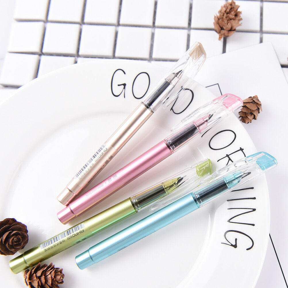 1X Plastic Calligraphy Fountain Pen Ink Pen For Writing Gift Korean Stati.l8