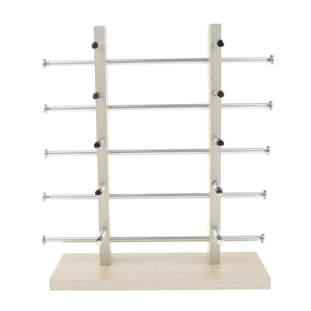 2 Pieces Sunglasses Display Stand Glass Eyewear Storage Rack for 10Pairs