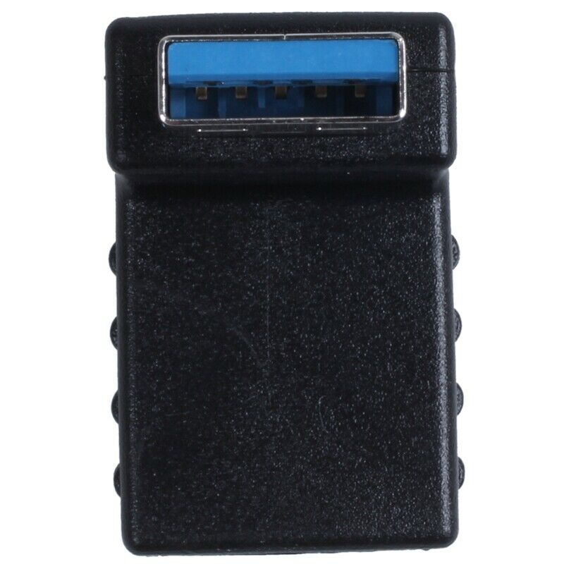 90 Degree USB 3.0 A Male to Female M/F Plug Adapter Connector Black S7A6A6
