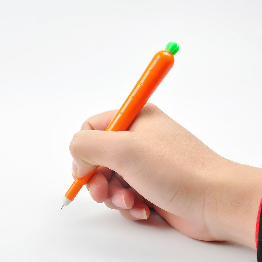 1pc Novelty Cute Carrot 0.5mm Plastic Gel Pen Office School Gift Stationery Pen