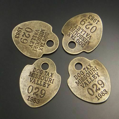 20 pcs Retro Bronze Missouri Valley Word Tag Pendant Charm Alloy Crafts 29*23mm