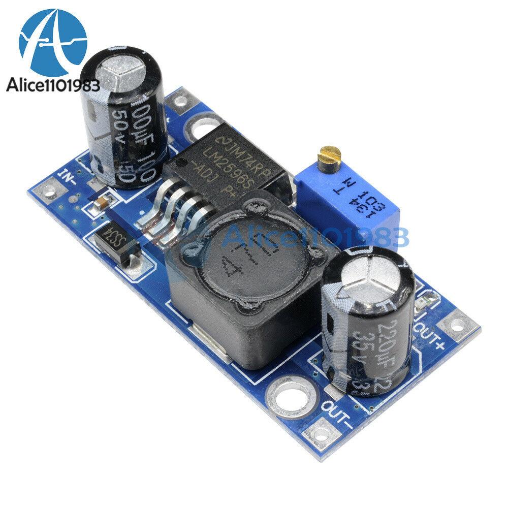 2PCS DC-DC Buck Converter Step Down Module LM2596 Power Supply Output 1.23V-30V