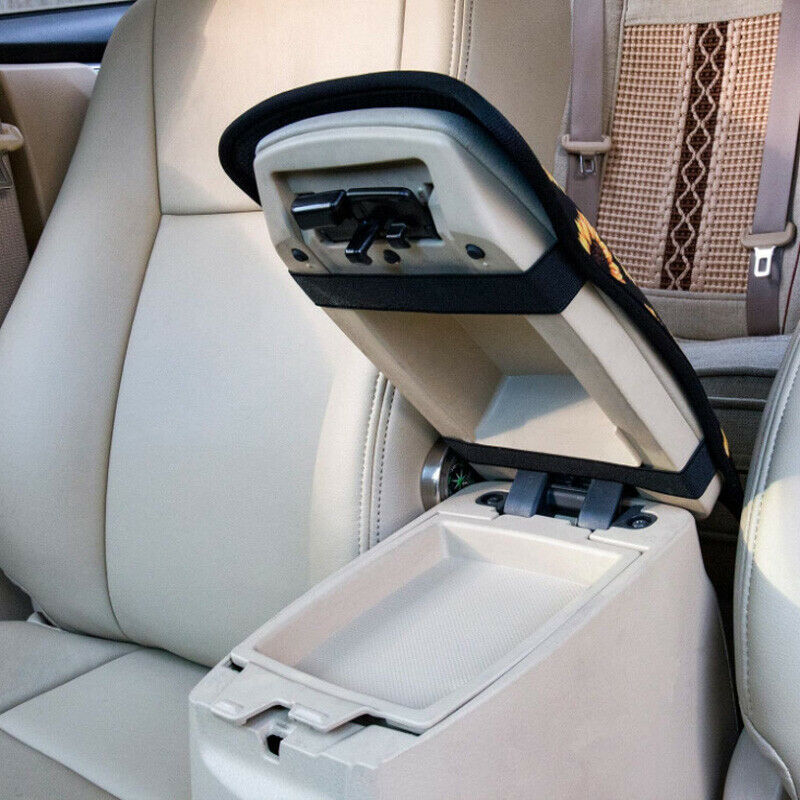 Car Leather Center Console Armrest Pad Key Cover Water Cup Slot Mat Coaster Kit