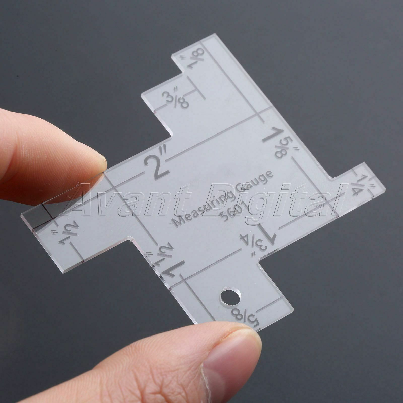 Household Plastic Patchwork Ruler 2.28"x2.05" Sewing Quilting Gauge Measuring