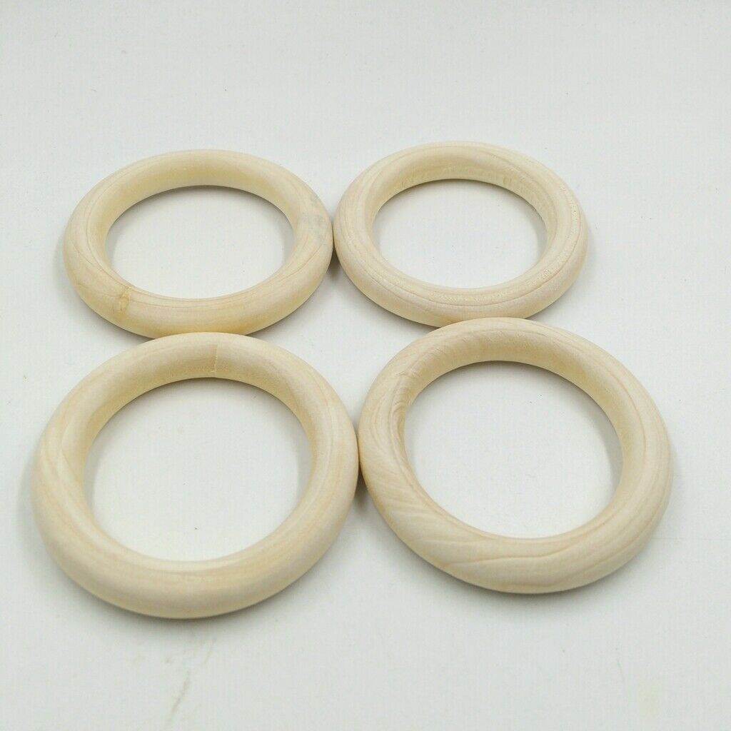 30Pcs DIY Baby Wooden Teething Rings Necklace Bracelet DIY Crafts