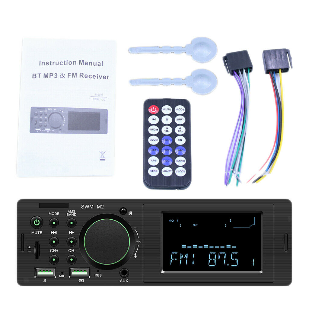 Car Stereo Radio MP3 Player In-Dash Bluetooth FM Charging Player Control