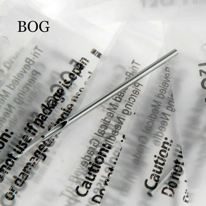 13G Disposable Sterile Medical Body Jewelry Piercing Needle Ear Navel100PCS