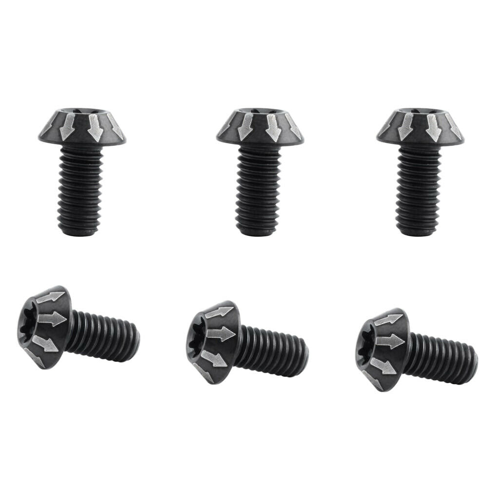 12pcs Lightweight Screw Bicycle Bike Disc Brake Rotor Bolts Screws M5x14mm Black