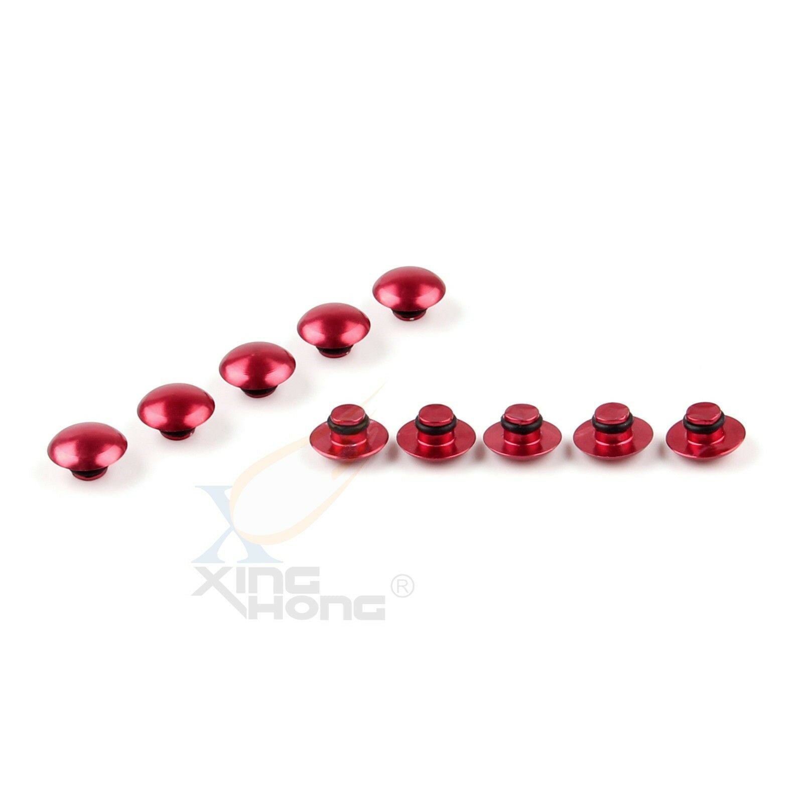 10 PCS Universal Hex Socket Bolt Screw Nut Head Cover For M8 8MM Red