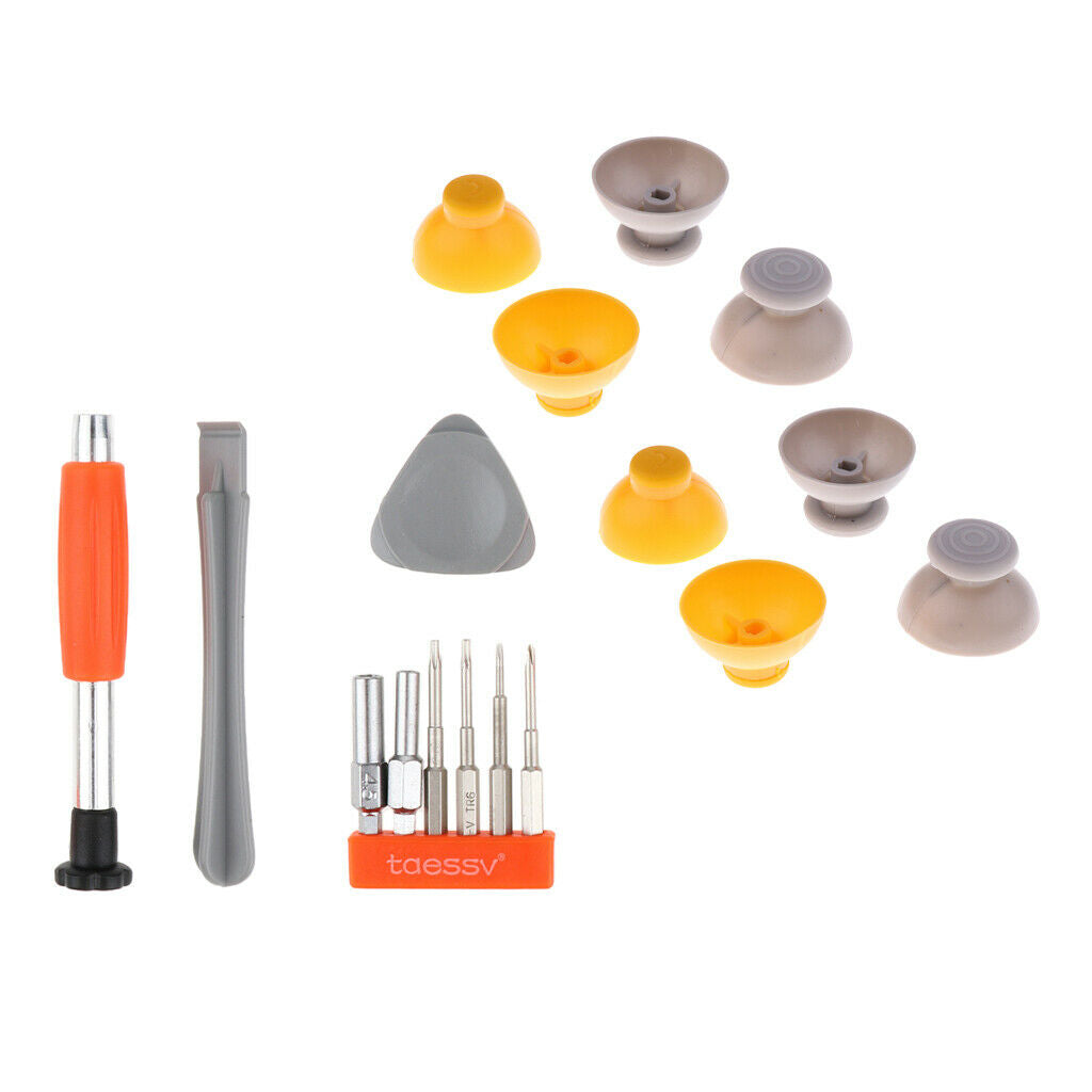 8Pieces Analog Stick Joystick Caps Cover Protector + Screwdrivers Repair Tool