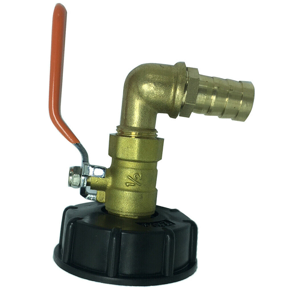 Set of 2, Ton Barrel Tap Adapter w/ Straight & 90 Degree 19mm OD Valve