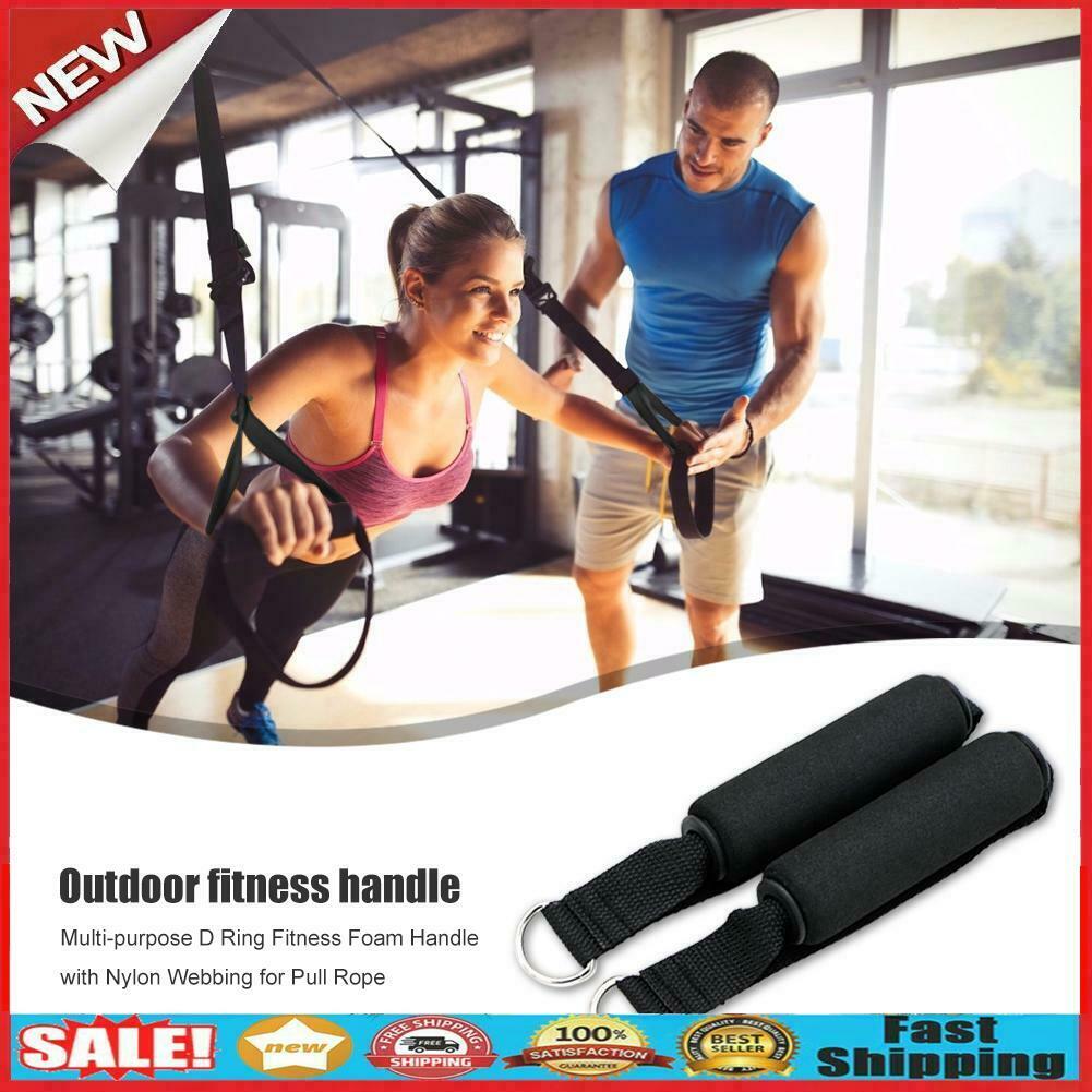 Multi-purpose D Ring Fitness Foam Handle with Nylon Webbing for Pull Rope @