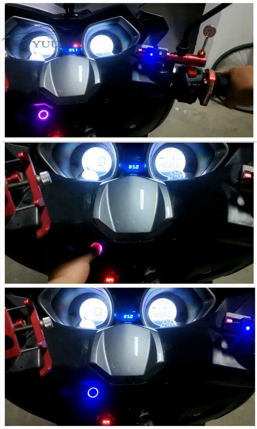 12V Car Motorcycle Lock Access Control LED Fingerprint Board Module 1 Key Start