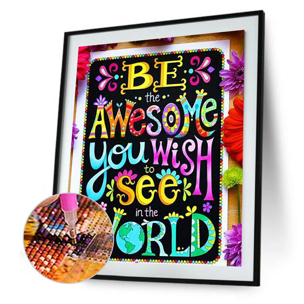 See World 5D DIY Full Drill Diamond Painting Picture Rhinestone Home Decor @