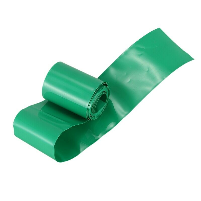 2M 50mm Dark Green PVC Heat Shrink Tubing Wrap for 2 x 18650 Battery F5X8X8