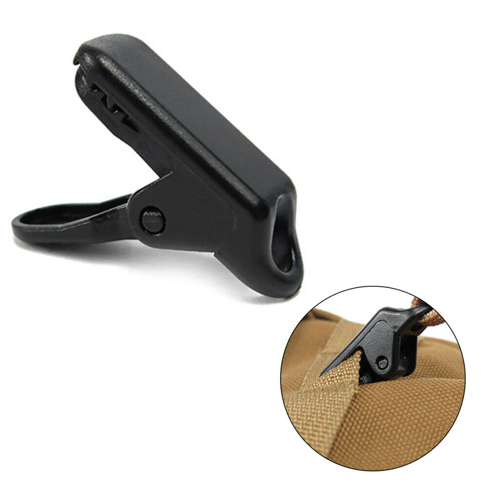 Outdoor Camping Tent Awning Tarp Clamp Snap Gripper Hangers Alligator Clip