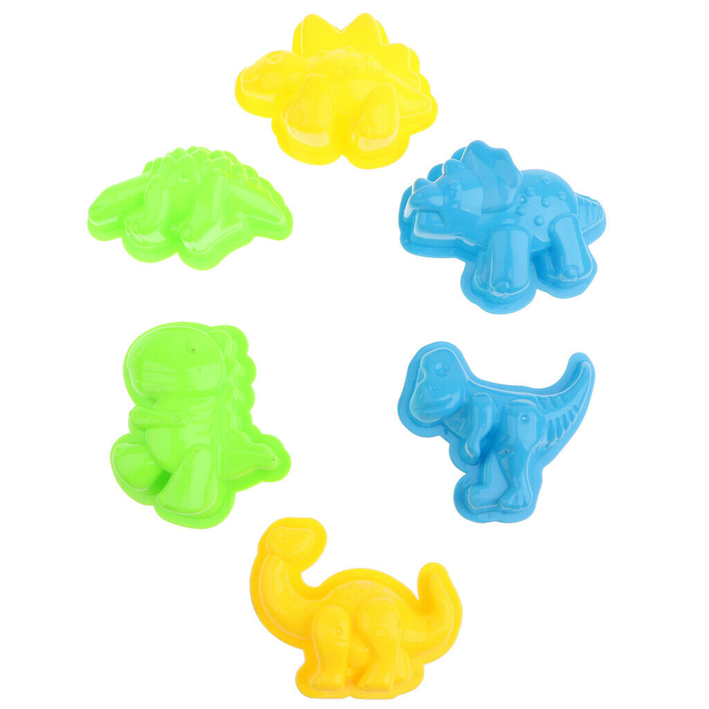 6 Pcs / Set Sand Castle Print Building Dinosaur Beach Pool
