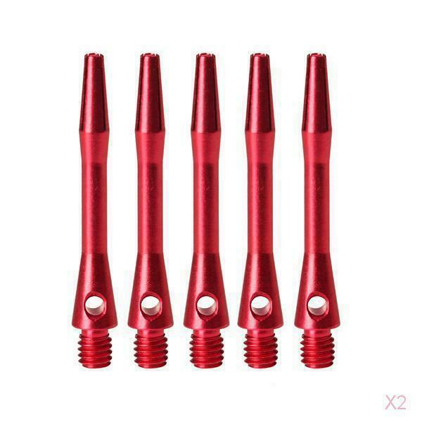 2x 5pcs Durable Red Anodised Aluminum  Shaft Indoor Game 40mm 1.6 Inch