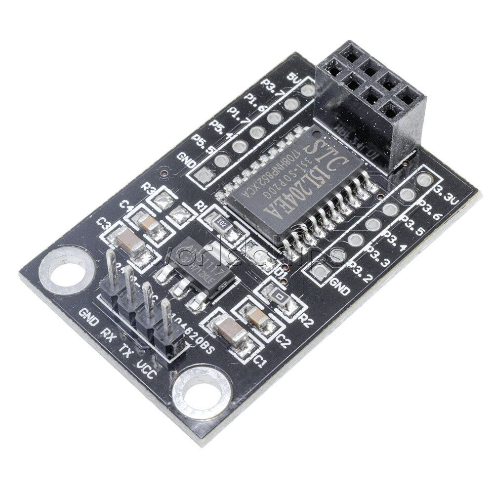 5V-3.3V Wireless STC15L204 MCU AMS1117 Driver Board +NRF24L01 UART Interface