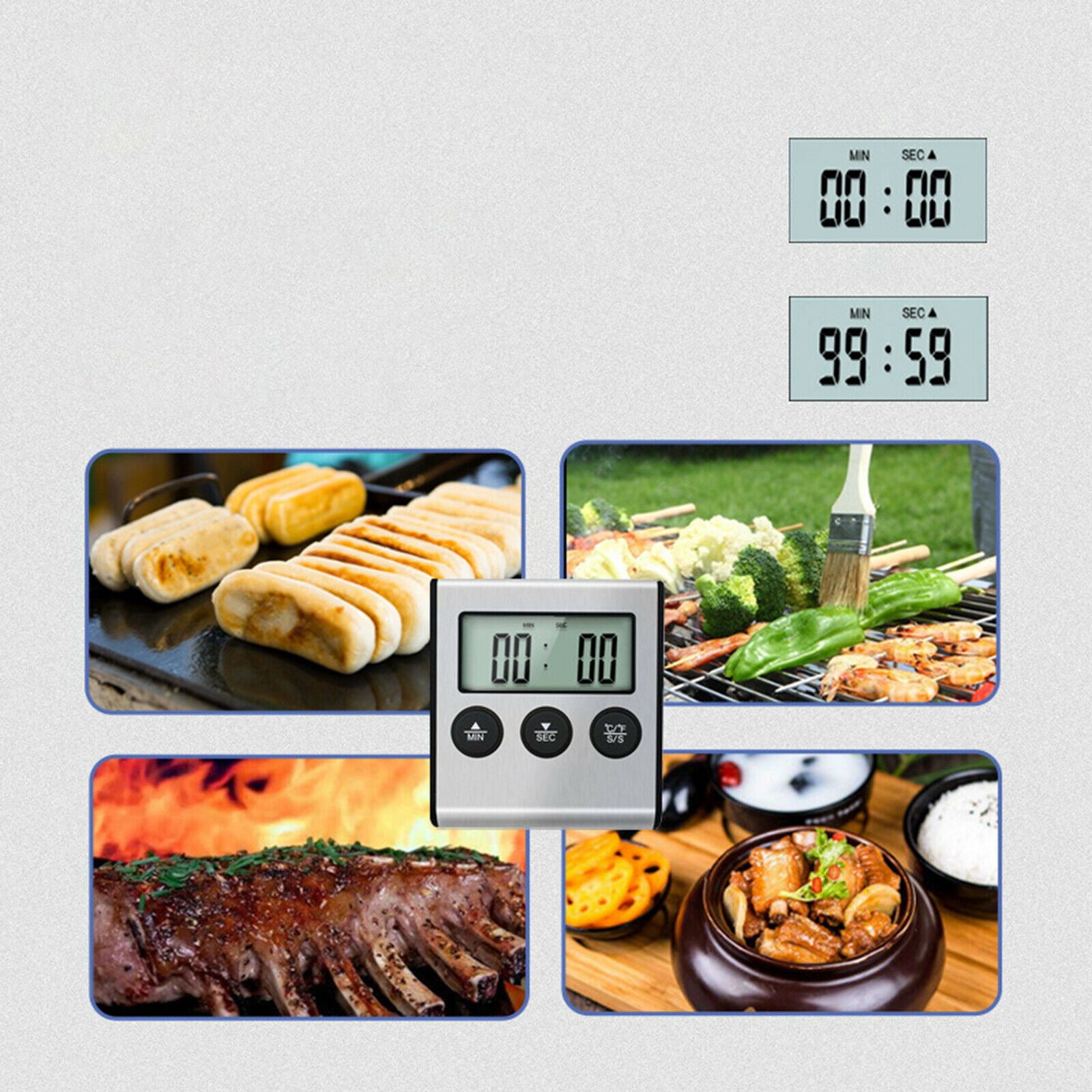 Protable Instant Read Meat Thermometer Electronic Kitchen Food Thermometer