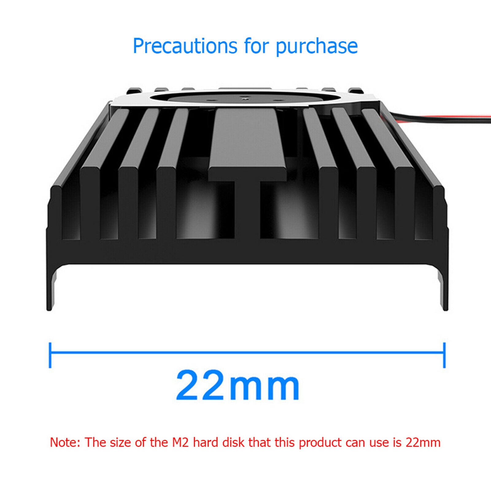 M.2 SSD Solid State Hard Disk Fan Heatsink with Therma Pad Support 4 Sizes