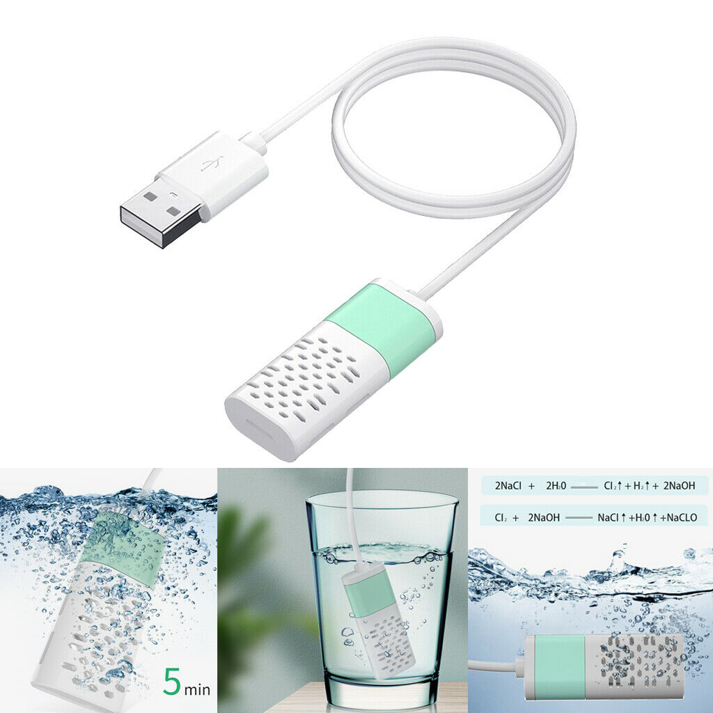 2x Mini Hypochlorous Acid Water Generator USB Disinfection Detergent Machine