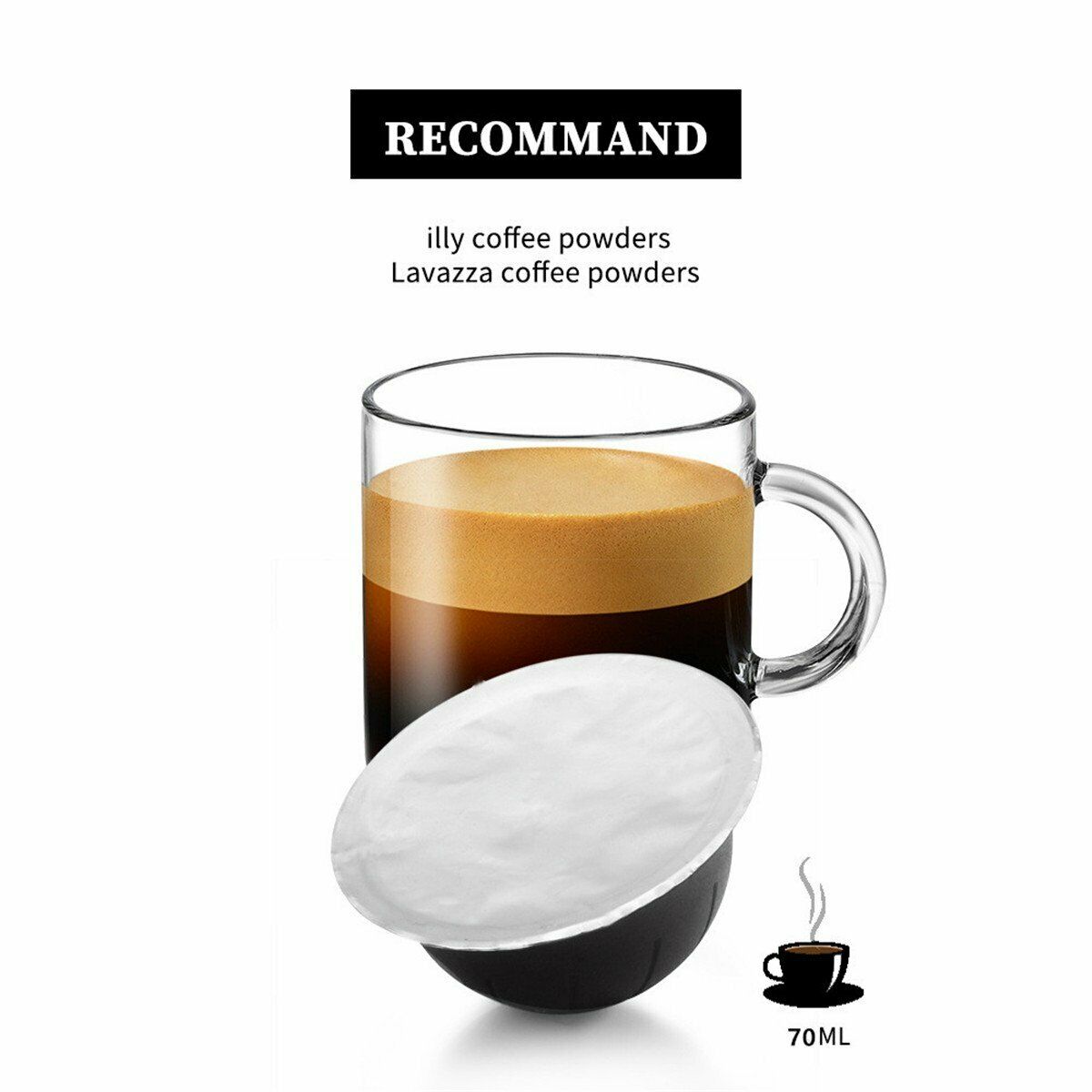 Reusable Refill Coffee Machine Espresso Capsule Pod Shell for Nespresso ENV135