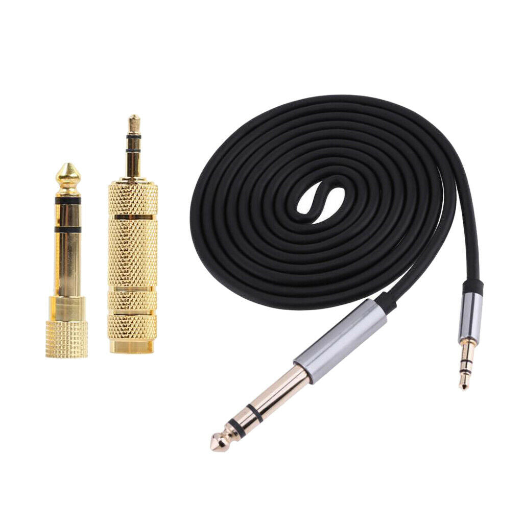 3.5mm Male To 6.35mm Male Stereo Audio Cable for  ,Amplifiers+2