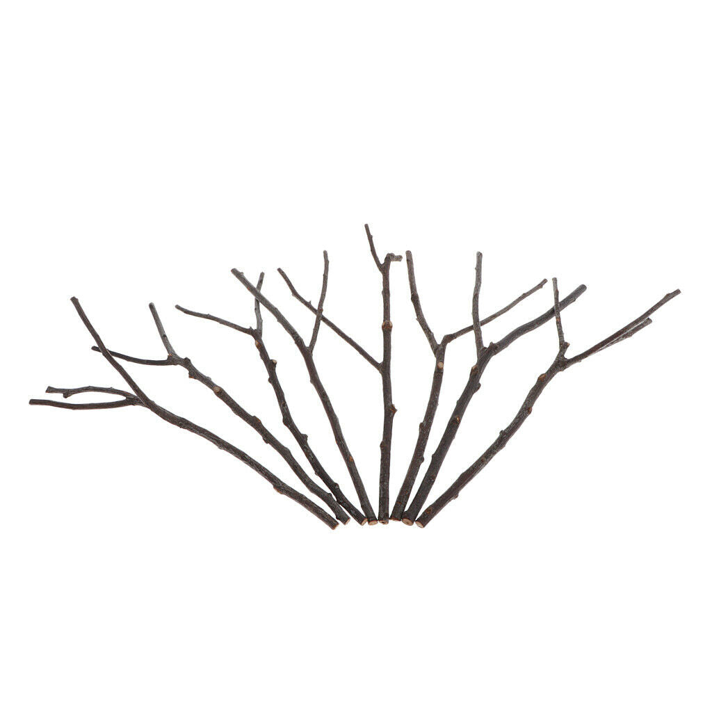8Pcs Unpainted Natrual Dry Branches Rustic Wood Pieces Wedding Art Decors
