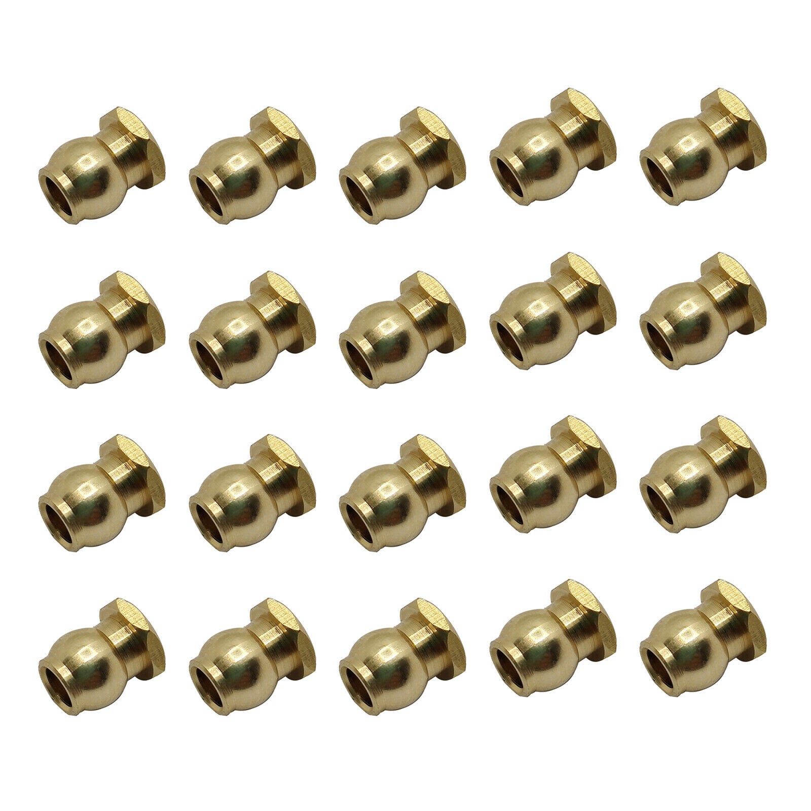 2X 20pcs M3 Brass Link Rod End Ball Joint Head For 1/10 RC Car Parts Accs