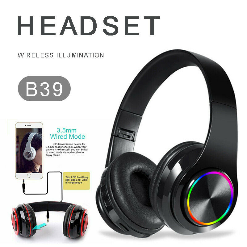 B39 Wireless Headphone Headset Noise Cancel Head-mounted Subwoofer Stereo Mic