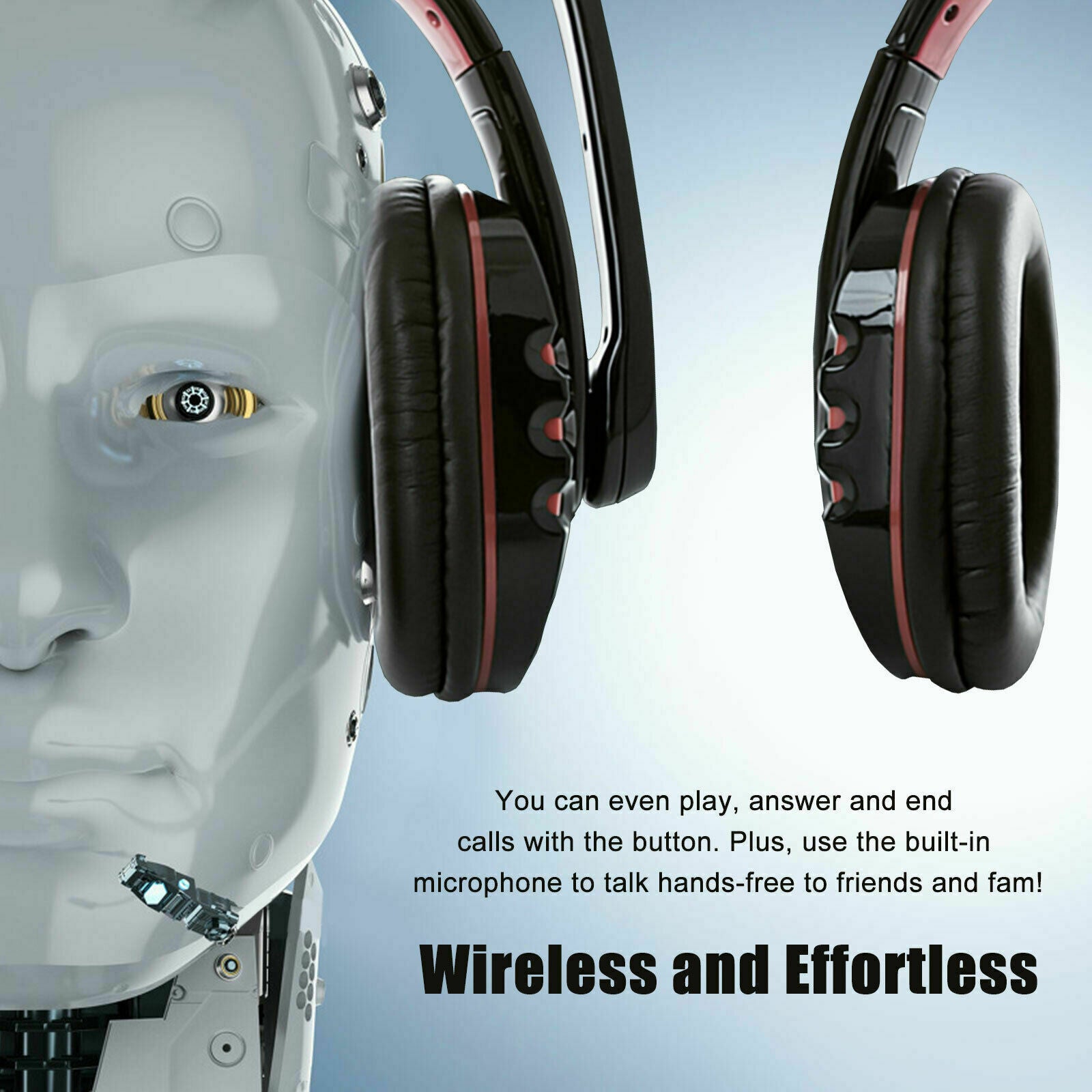 Foldable Bluetooth 5.0 Headphones Earphones Wireless Headset Noise Cancelling
