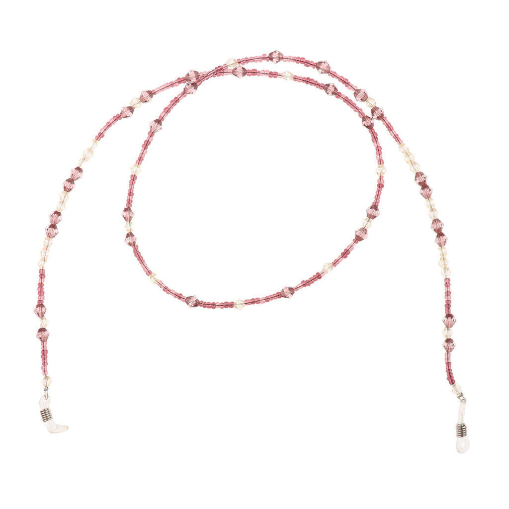 Fashion Elegant Crystal  Beads Eyeglasses Chain Holder Eyewear Lanyard  Necklace