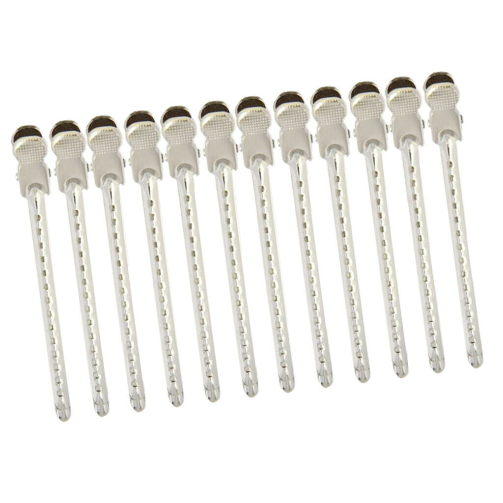 12x Sectioning Hair Styling Clips â€“ Hairdressing Salon Hair Grip for Cutting,