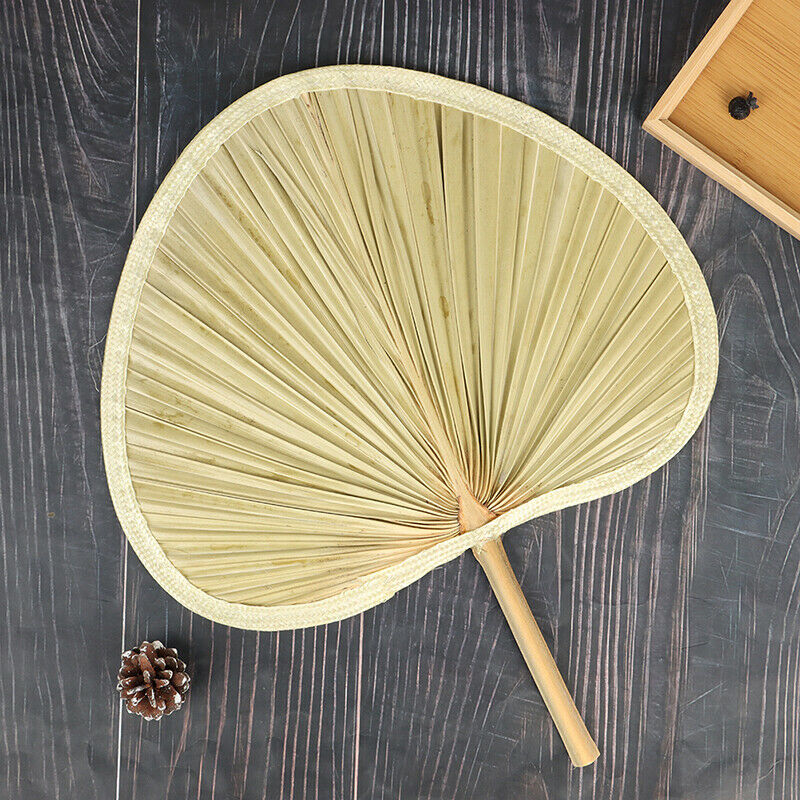 Straw Fan DIY Hand-woven Palm Leaf Woven Summer Cooling Mosquito Repellen.l8