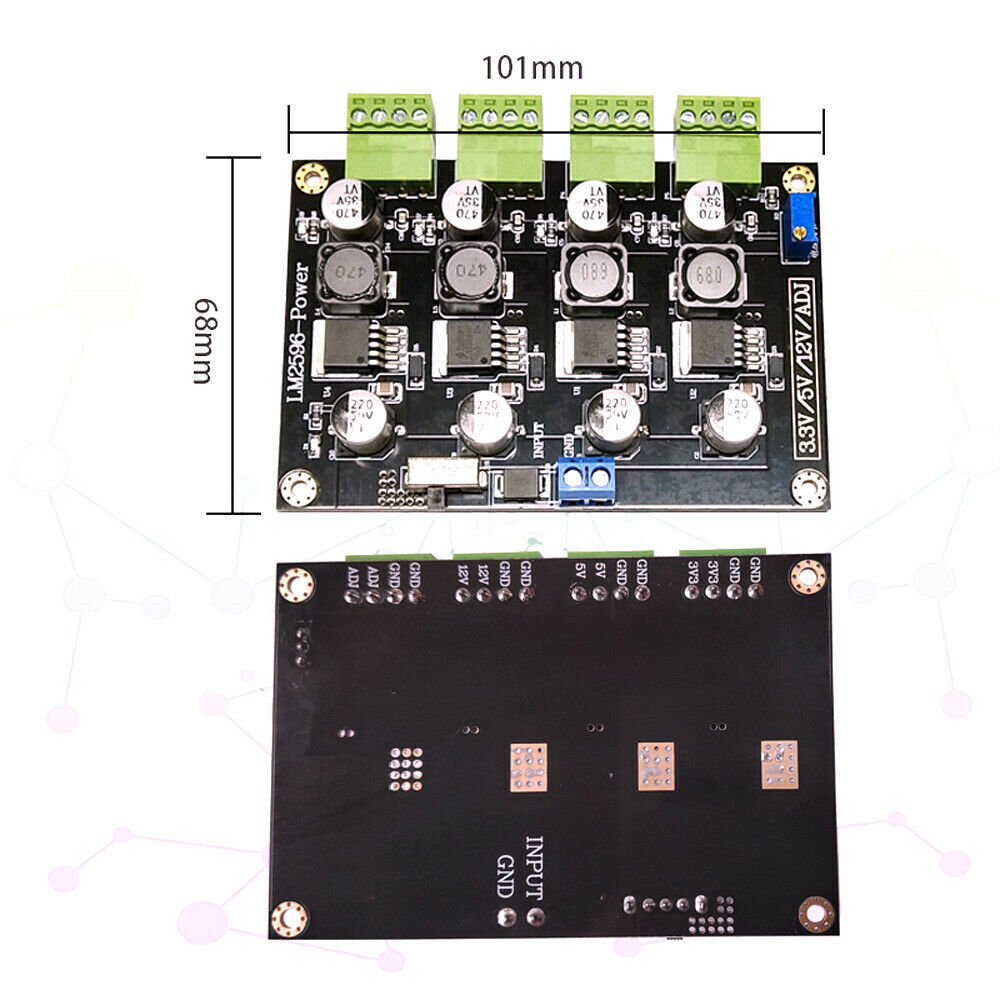 LM2596 Switching Power Supply 3.3V/5V/12V/ADJ Adjustable Output Step Down Module