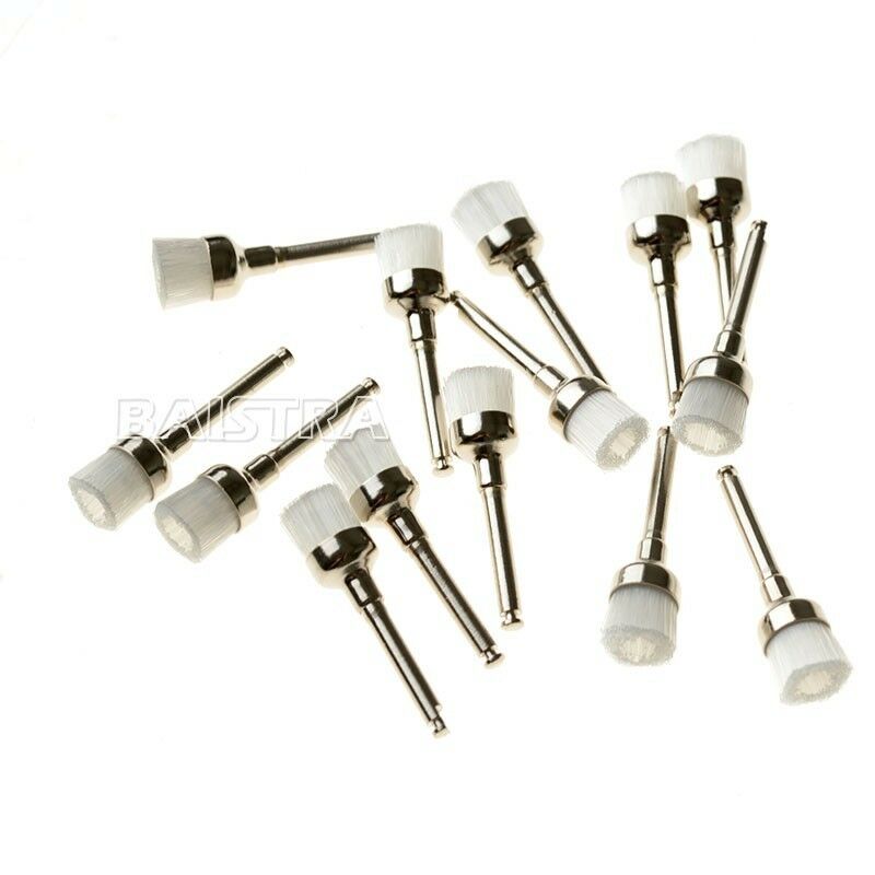 10 X AZDENT Dental Prophy Polishing Brush Bowl Shape Brushes White Nylon PB-370