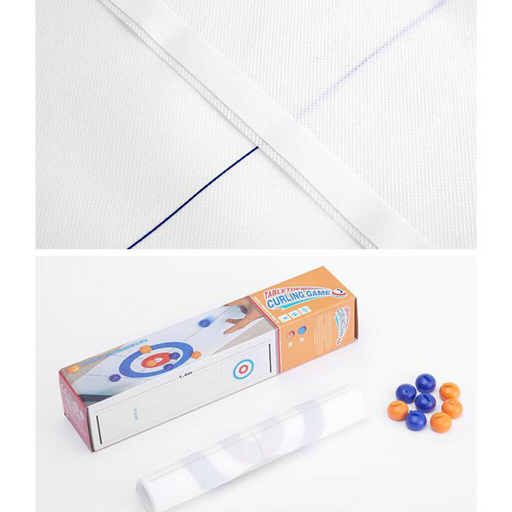 Mini Indoor Tabletop Curling Game with 8 Rollers Family Games for Indoor