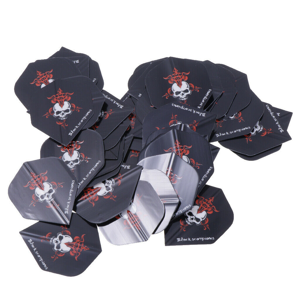 50Pc/Set Assortment Dart Flights Fletches Standard Shape Extra Strong Red