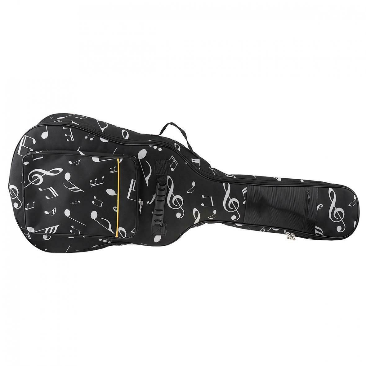40 41'' Musical Note Folk Acoustic Guitar Case Gig Bag Soft Waterproof  Backpack