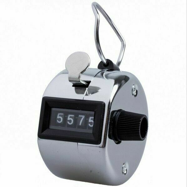 4 Digit Manual Counting Hand Tally Counter Mechanical Manual Palm Clicker Click
