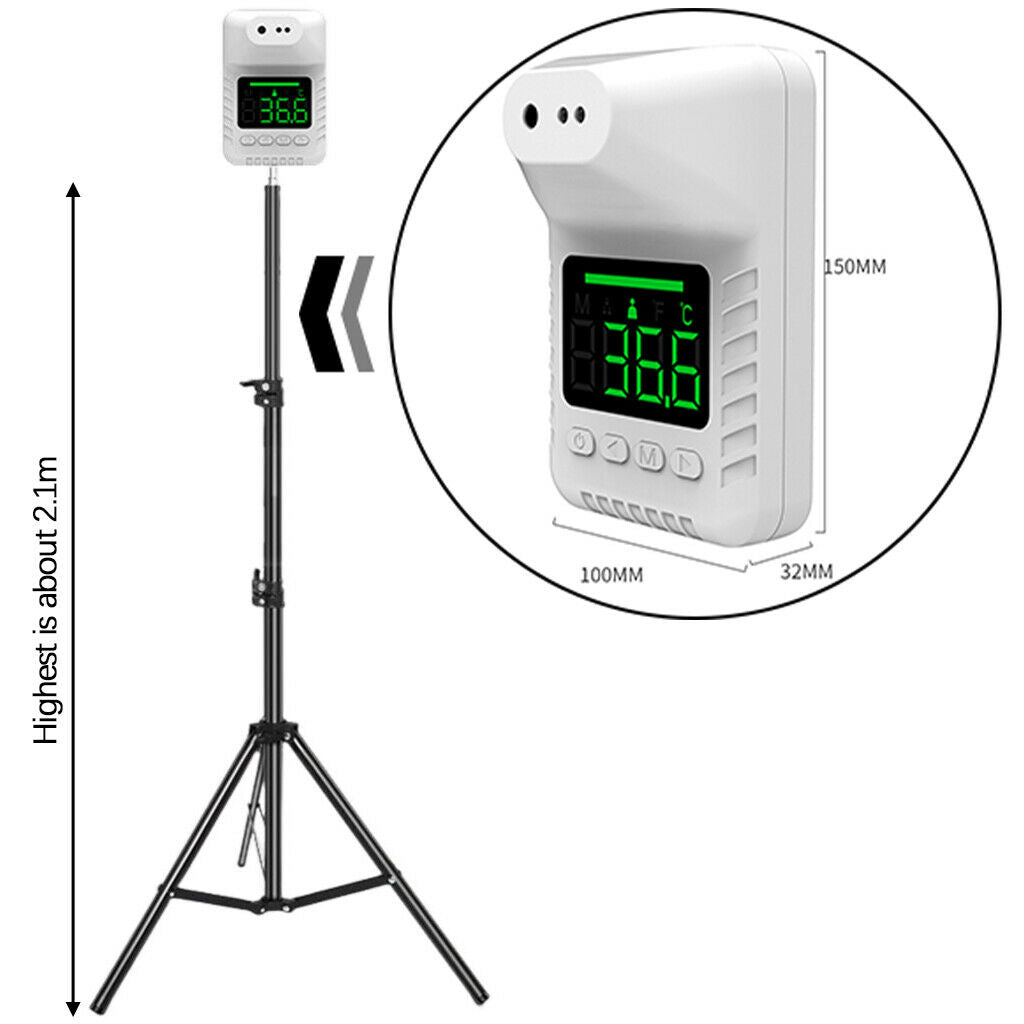 Non-Contact Infrared Automatic Forehead Tripod Thermometer Office Home