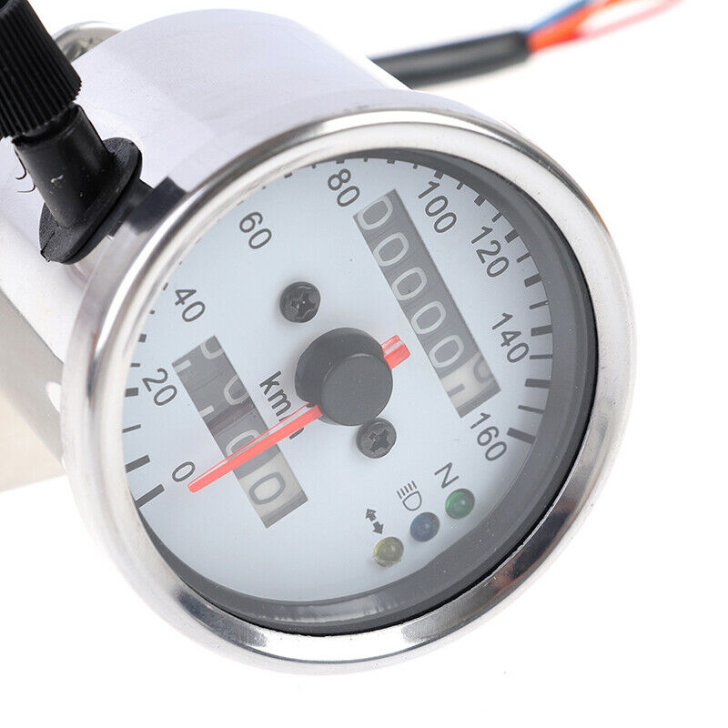 Universal Motorcycle Dual Speedometer Odometer 12V Motorcycle with LED Indica Qx
