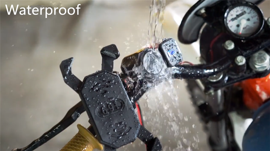 Waterproof Motorcycle Dual USB Charger Outlet Power Socket LED Digital Voltmeter
