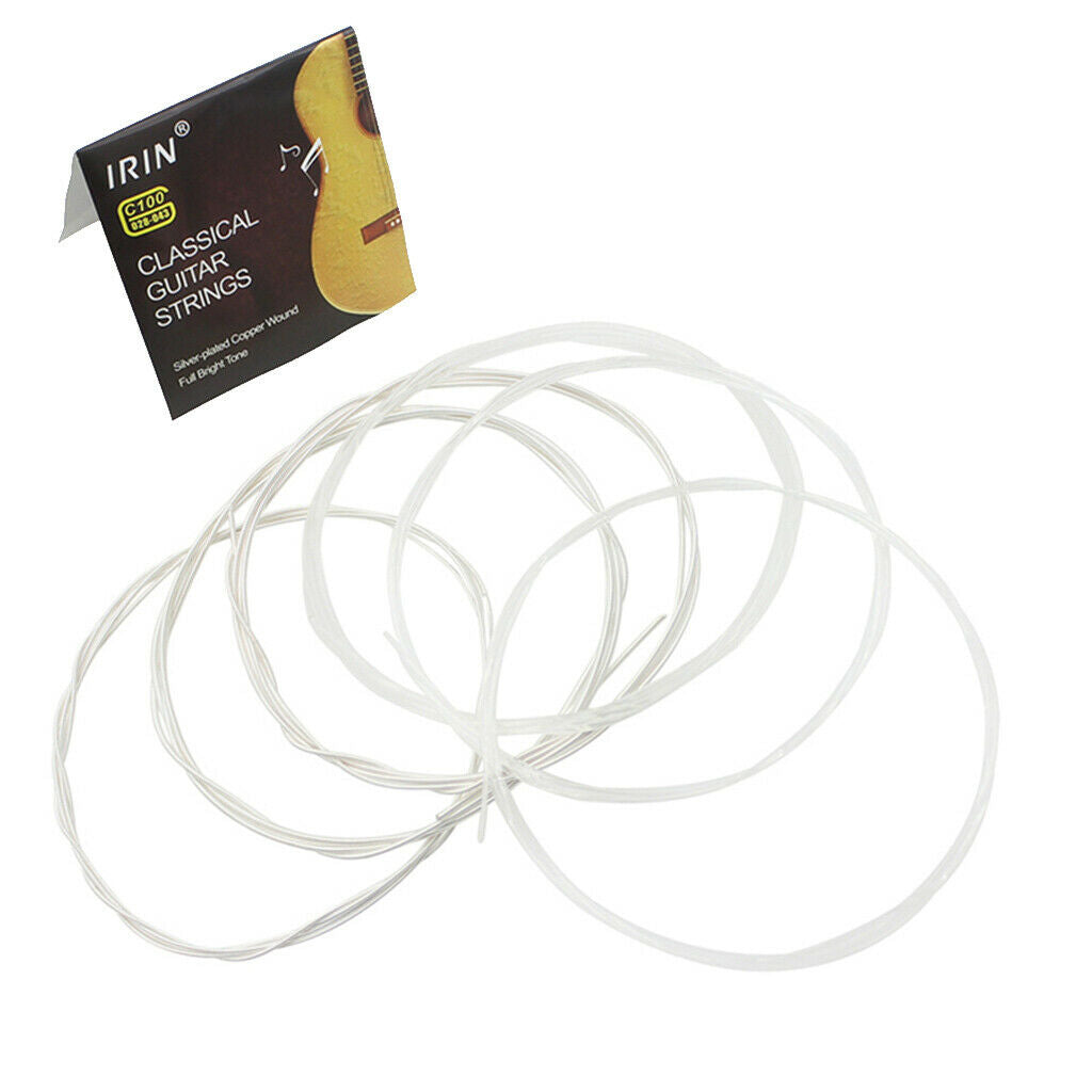 Professional 6pcs Durable Clear Nylon Strings Replacement for Classic Guitar