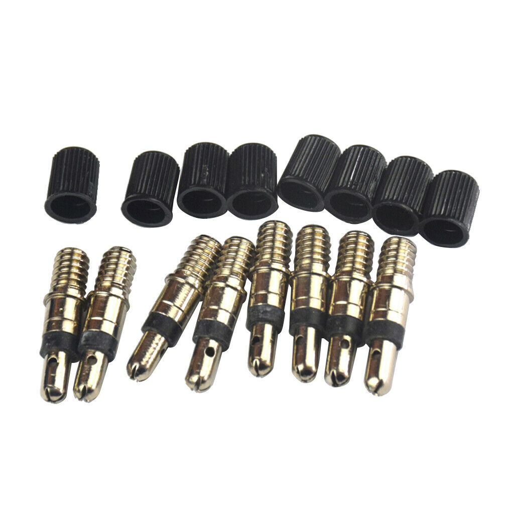 8Pieces Copper 28mm Road Bike Tyre Valve Core Caps Without Tubes Tubeless