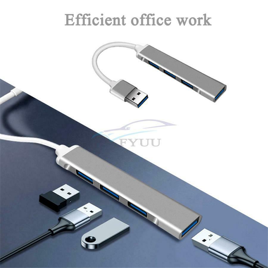 1 Set Anti-scratch High Transmission Rate Gray USB 3.0 Computer Automobile Hub